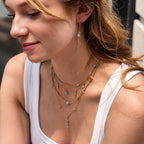 Eloana Stones Vertical Pendant Necklace
