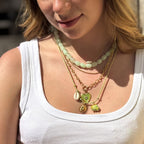Oliviane Green Heart Necklace