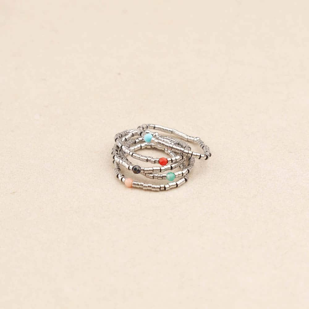 Linais Silver Beads Ring