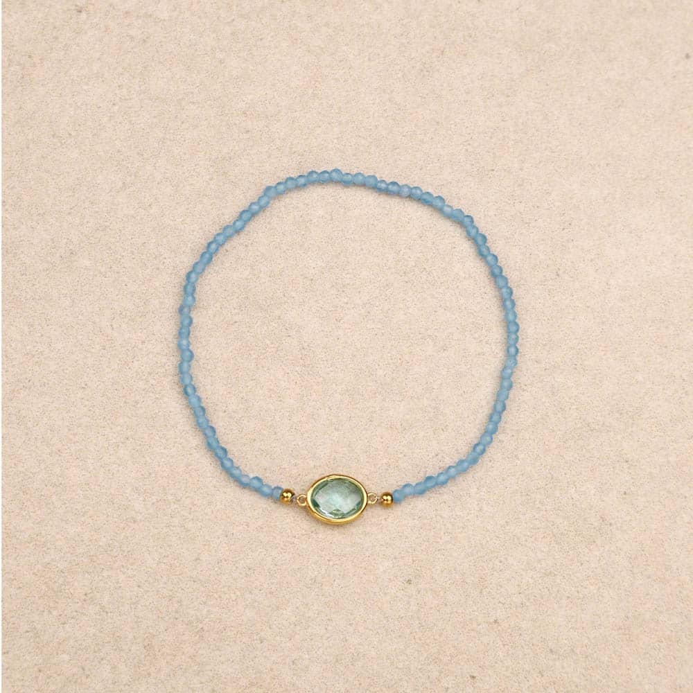 Aelise Light Blue Crystal Elastic Bracelet