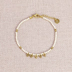 Akar Stones Beads Bracelet white