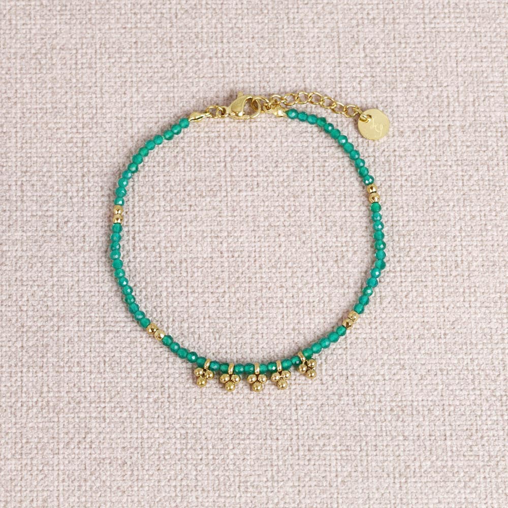 Akar green Stones Beads Bracelet