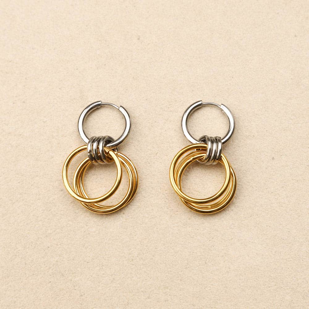 Almea gold silver hoops Earrings