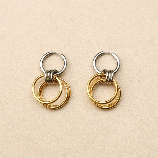 Almea gold silver hoops Earrings