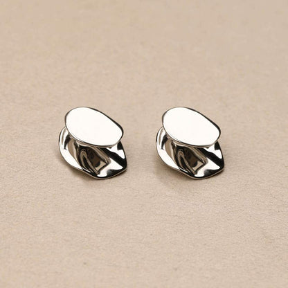 Almee 2-part hammered motif Earrings silver