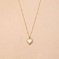 Althéria Pearly White heart Necklace