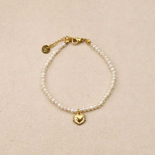 Ameline Ex-voto Heart Pearls Bracelet