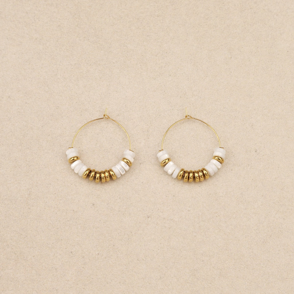 Ashe mother Of Pearls Hoop Earring