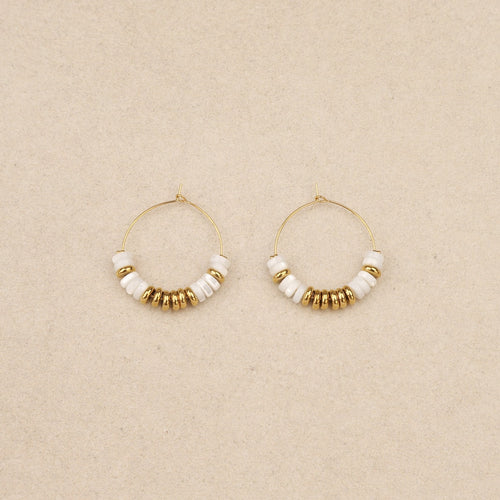 Ashe mother Of Pearls Hoop Earring