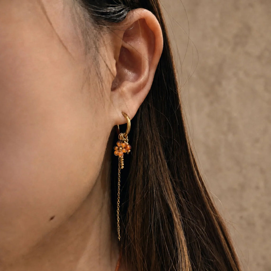 Orana Flower Chain Earrings