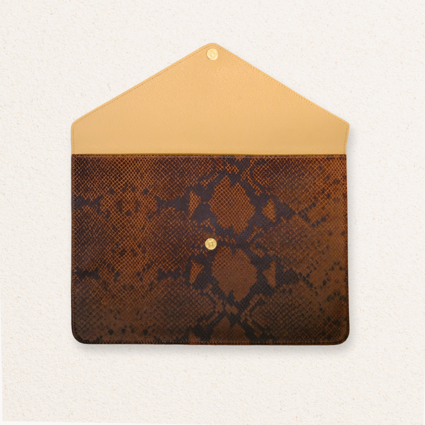 Brown snake patterned macbook sleeve