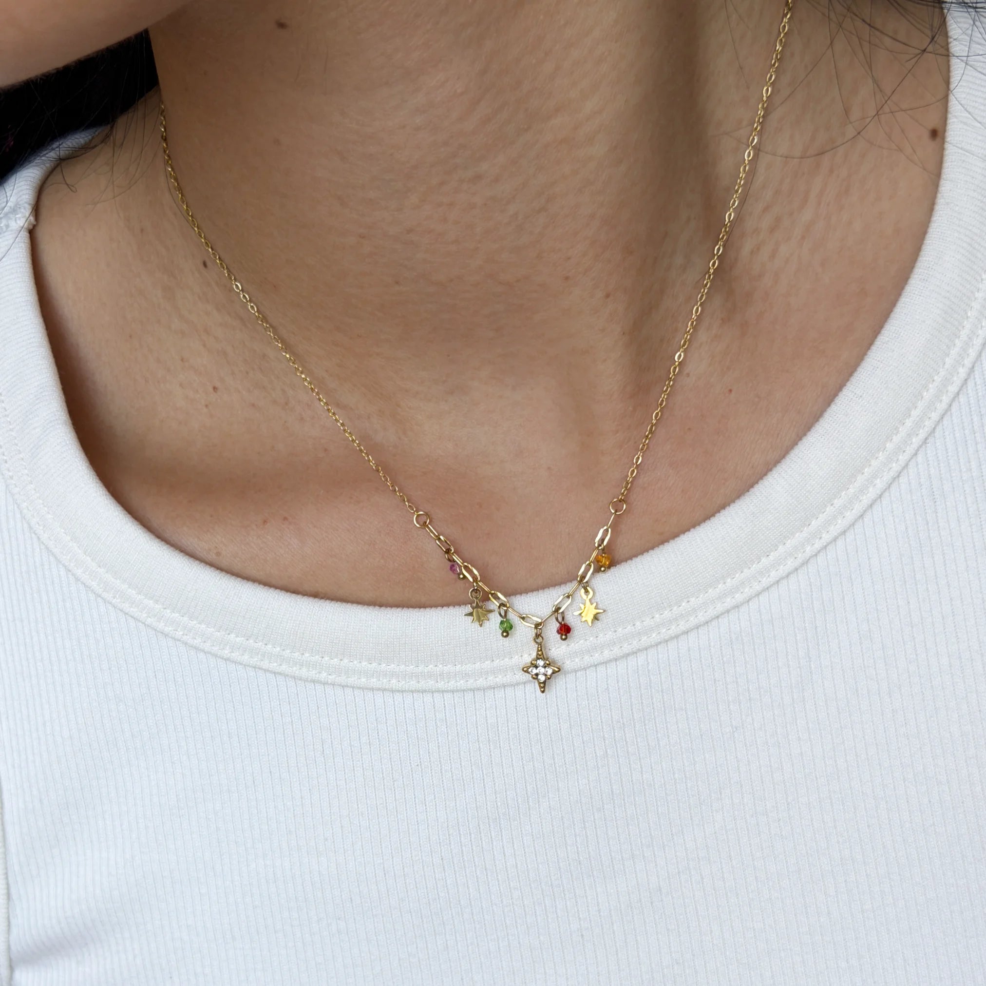 Celestina star light charms Necklace