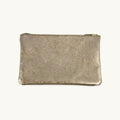 Champagne Gold Metallic Zip Pouch L Size