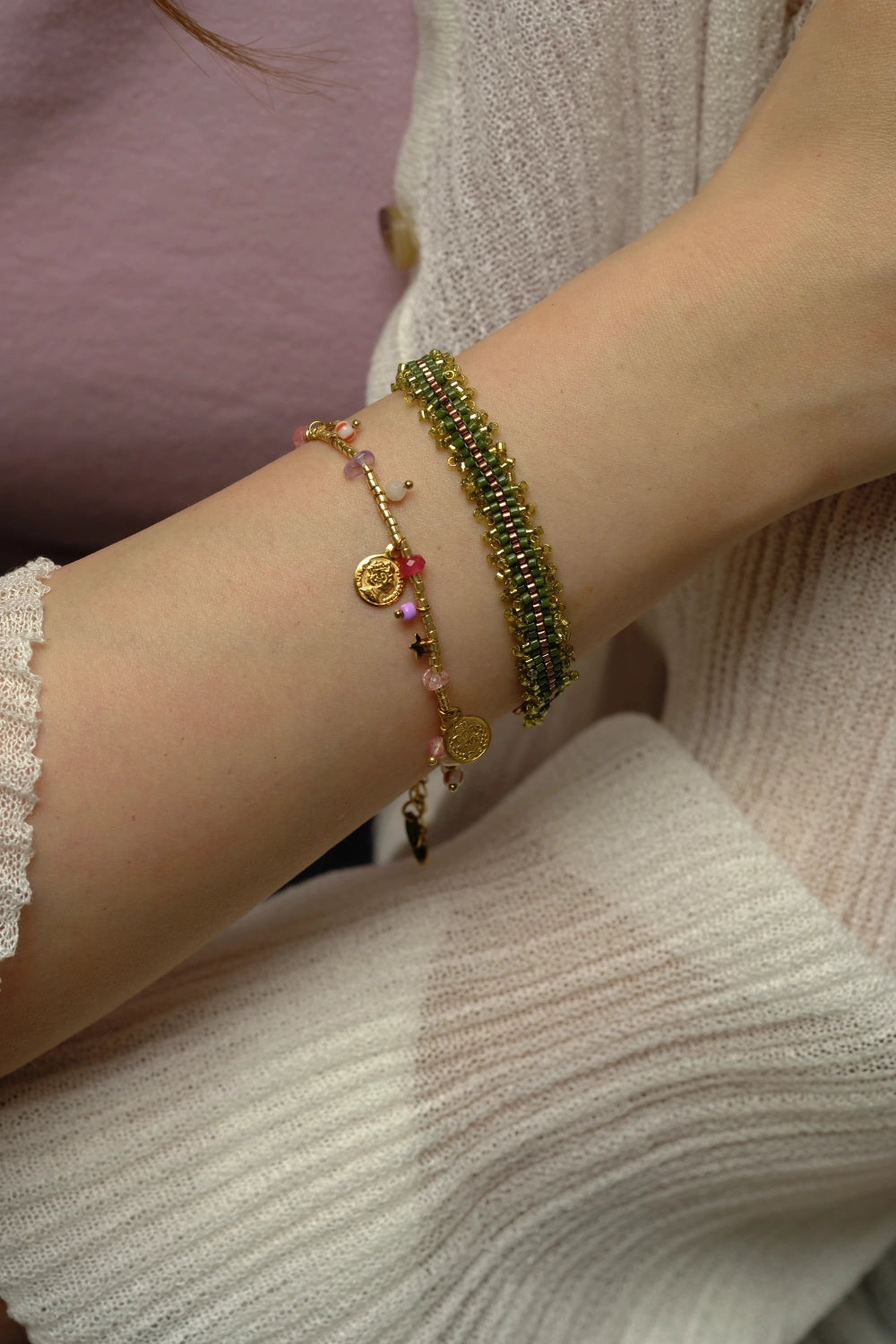 Silas Medallions Stone Bracelet