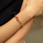 Iseane Threaded Chunky Links bracelet