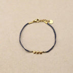 Daniella 3 stars Blue Lurex Thread Bracelet