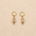 Eleora Pink Quartz Discs Drop Earrings