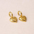 Eloresa Simple Big Heart Earrings