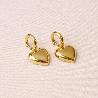 Eloresa Simple Big Heart Earrings