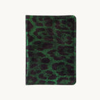 Green and black leopard print pattern Passport Cover