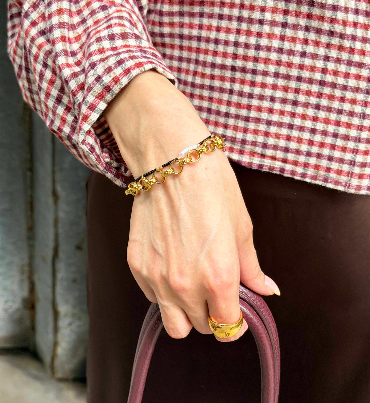 Silya Large Circular Links Bracelet