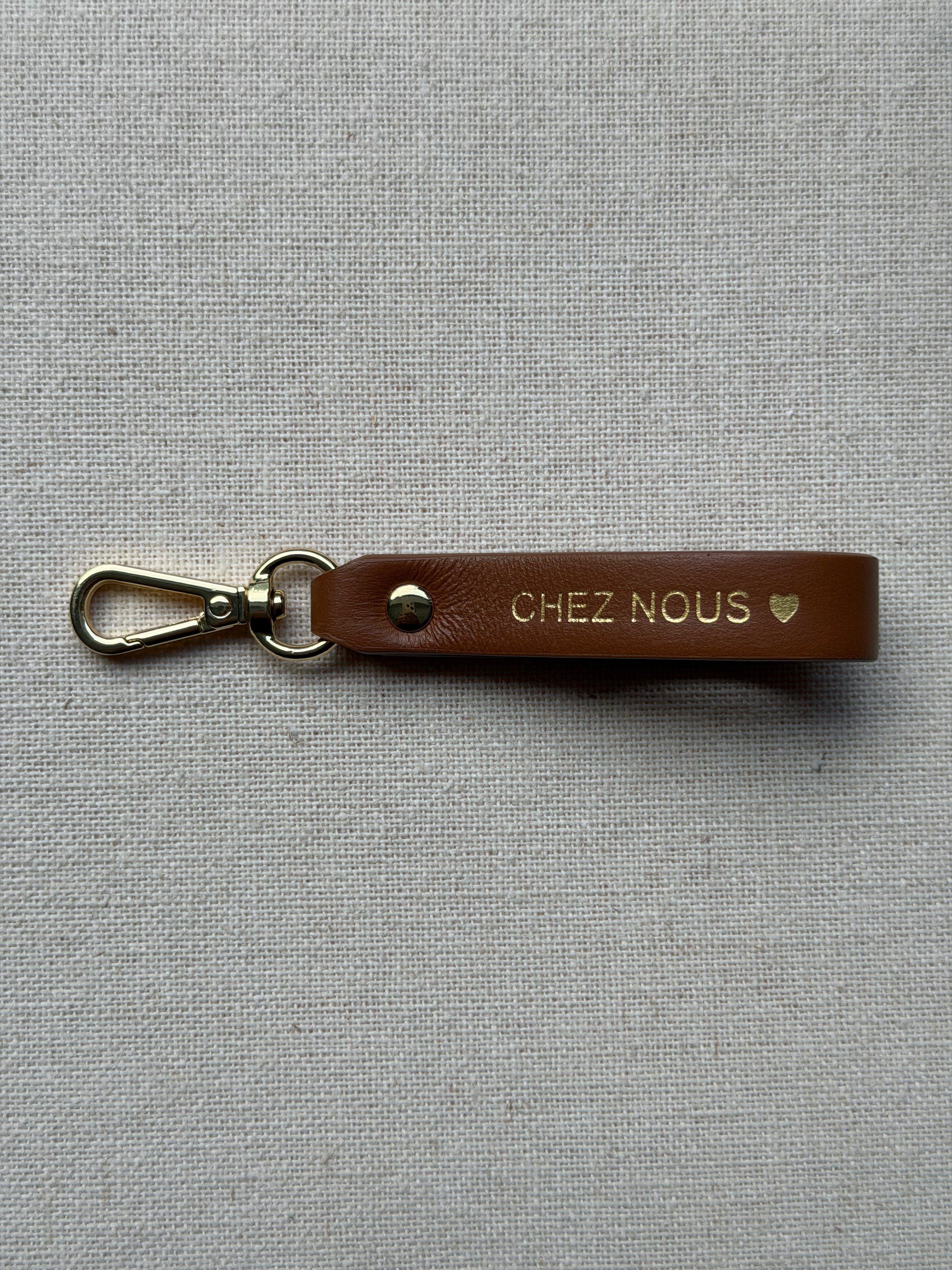 Leather Keychain "Chez Nous"