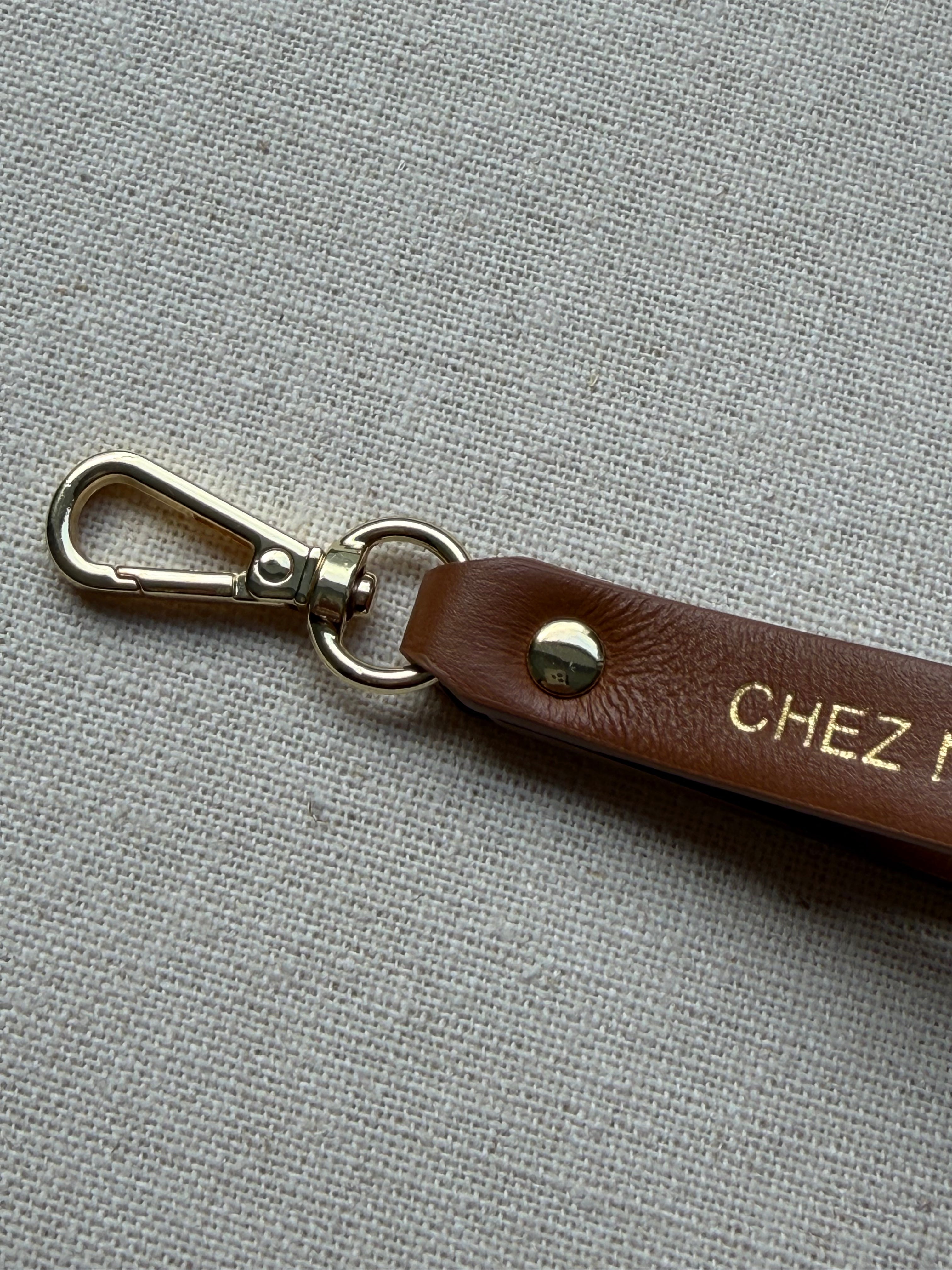 Leather Keychain "Chez Nous"