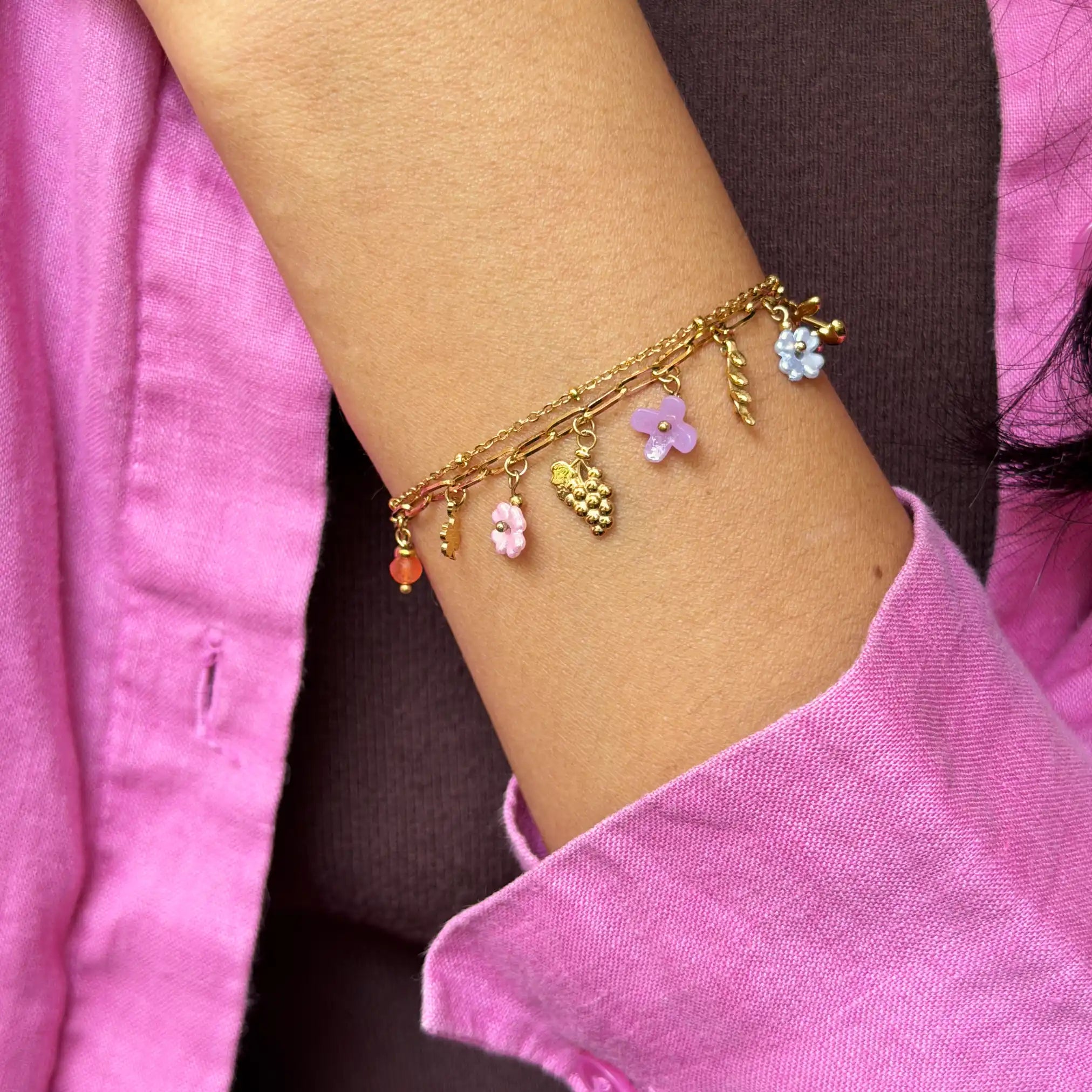 Oshun Double-row Grapes Bracelet