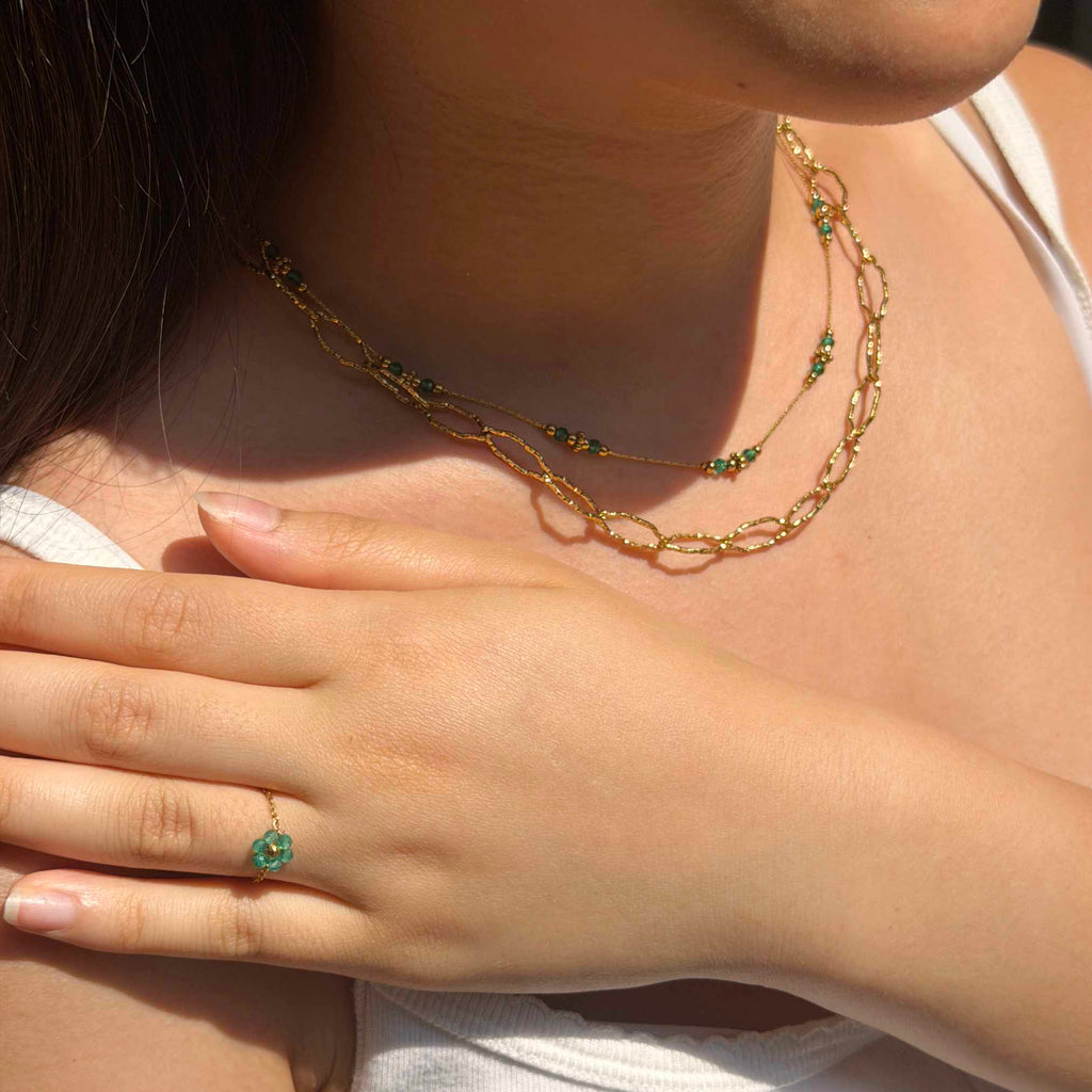 Naia Crystal Beads Necklace