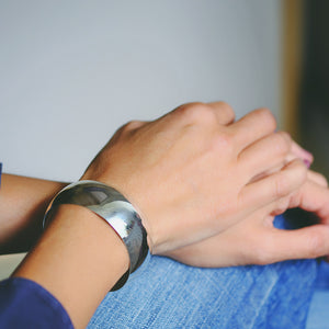 Sterling Silver Thick Plain Bangle