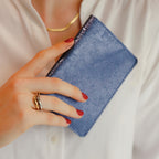 Midnight Blue Leather Passport Cover