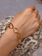 Kallia Oval Crystals Link Bracelet