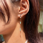 Biba Drop Chain Silver Earrings
