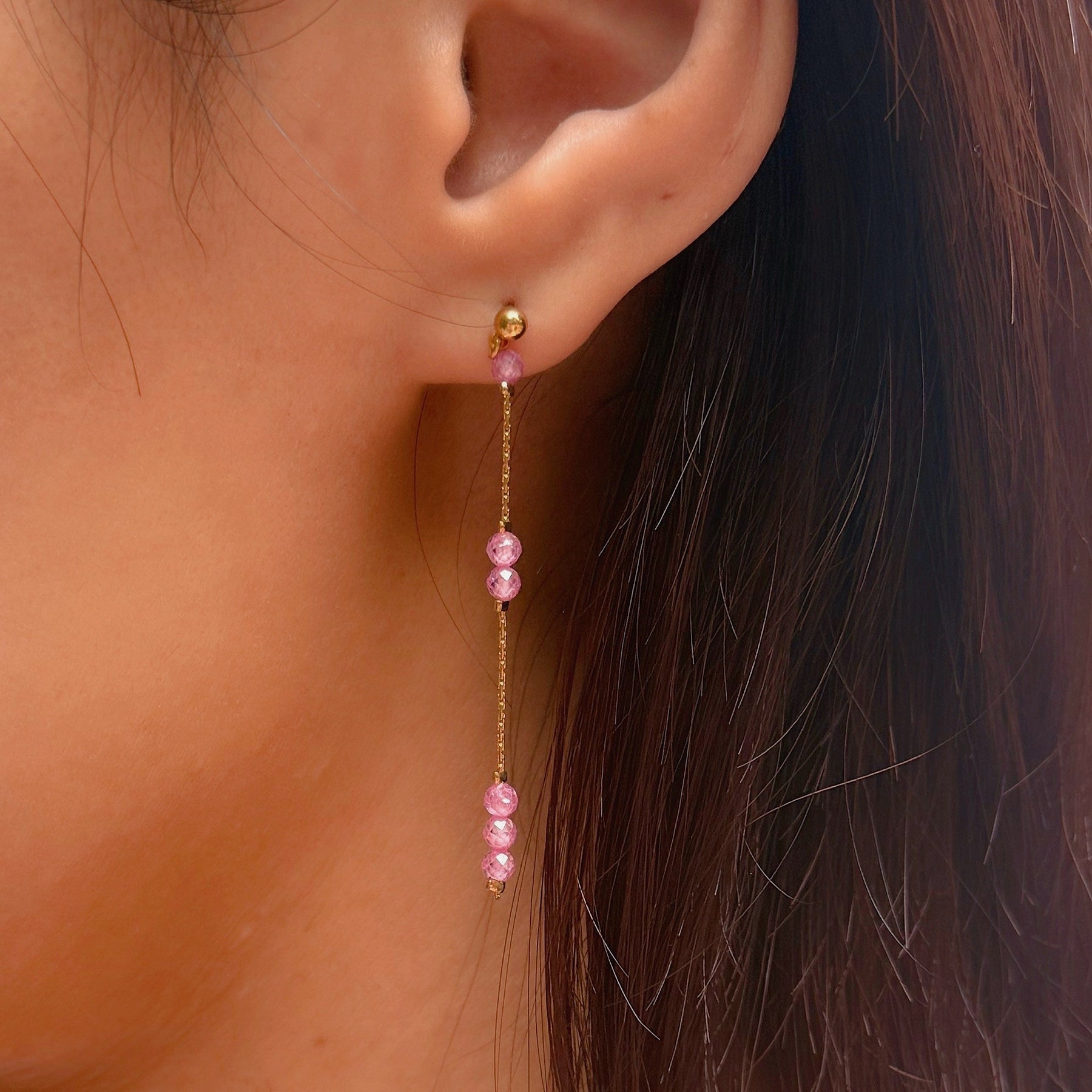 Biba Drop Chain Gold Earrings