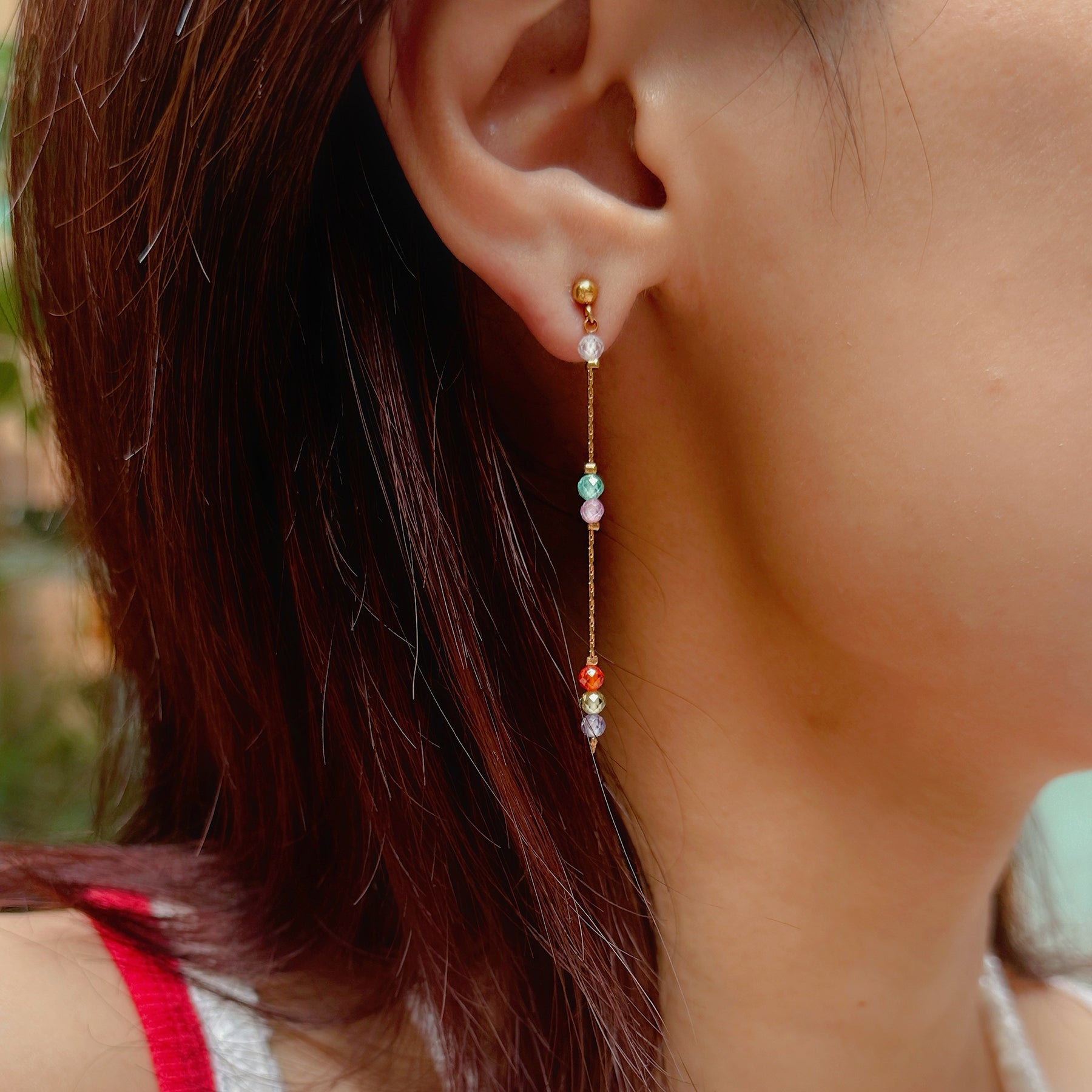 Biba Drop Chain Gold Earrings