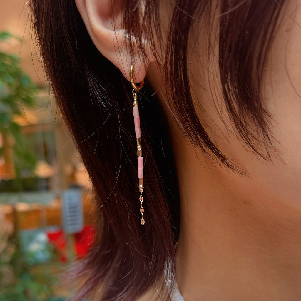 Zia Fine Stone Chain Earrings