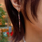 Zia Fine Stone Chain Earrings