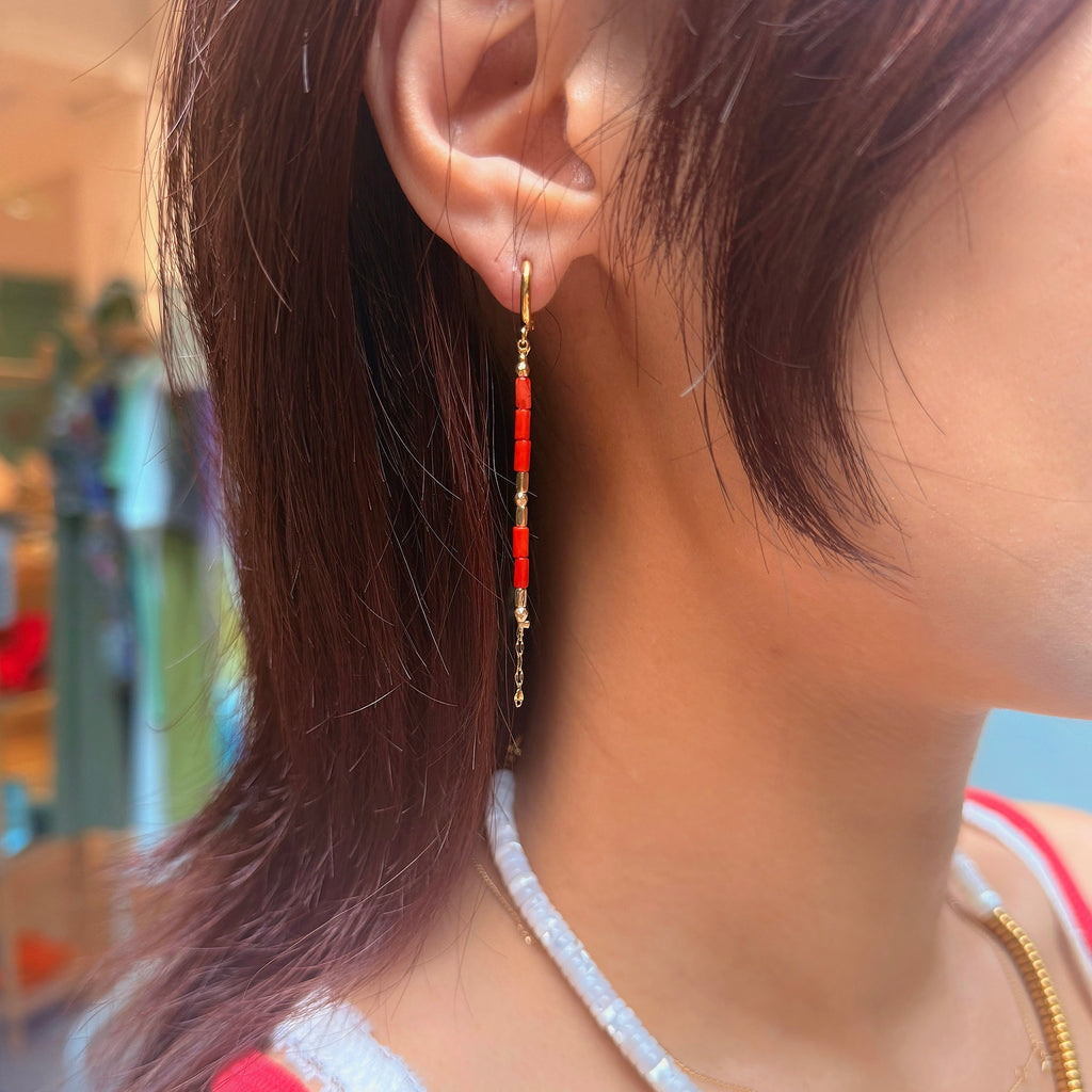 Zia Fine Stone Chain Earrings