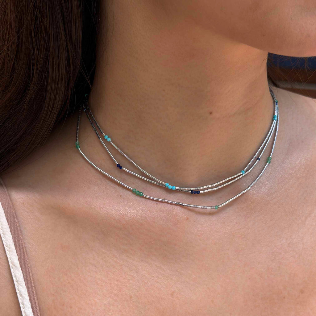 Linais Silver Beads Necklace