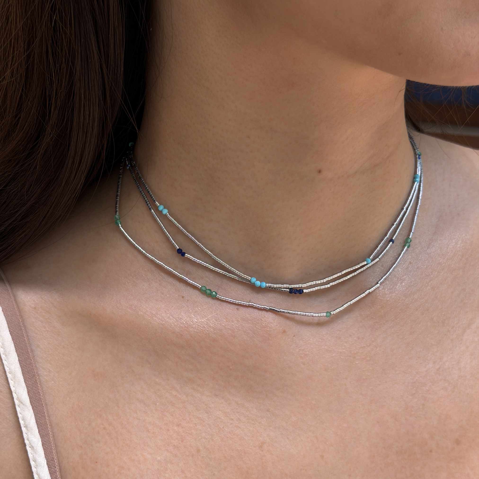 Linais Silver Beads Necklace
