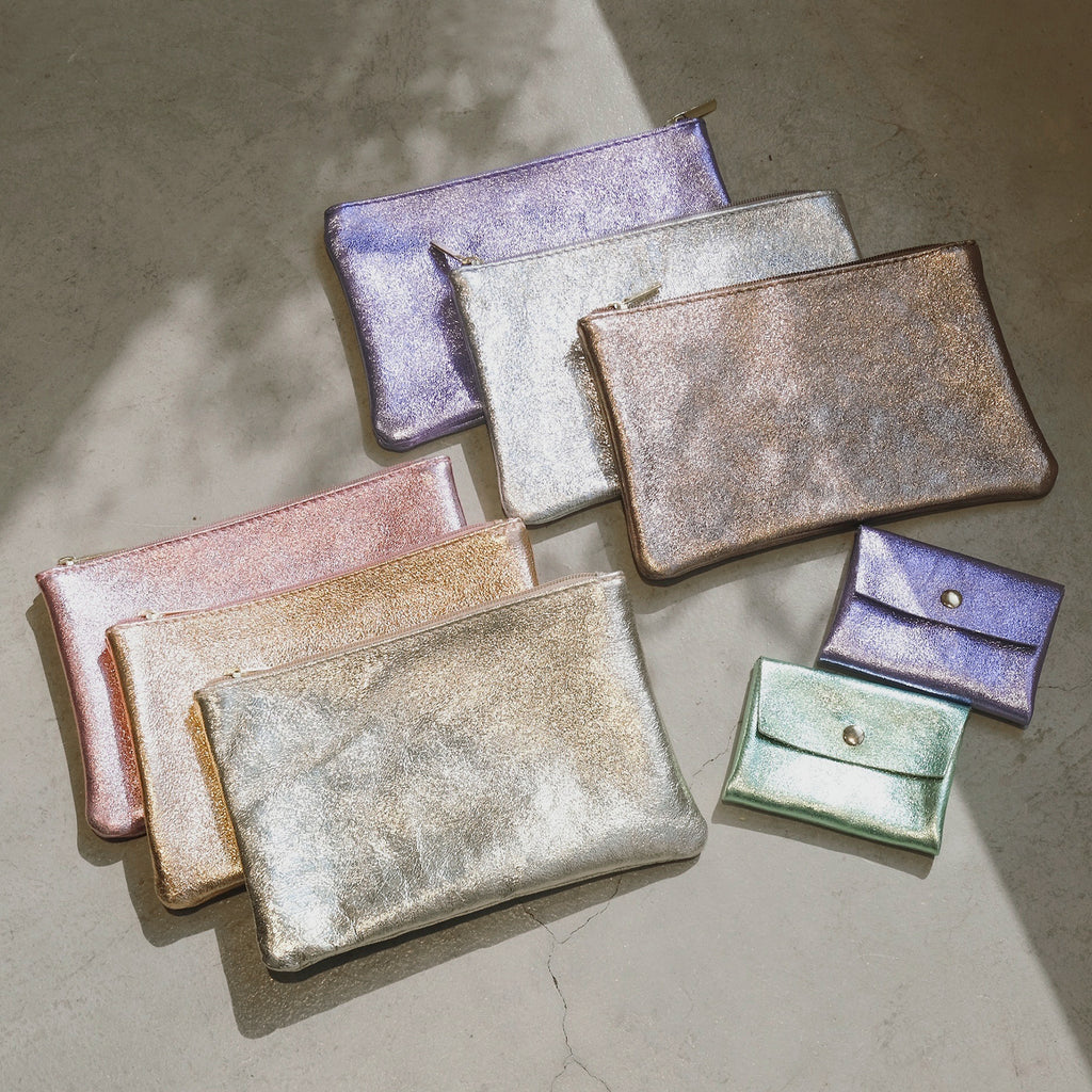 Rose gold Metallic Two Layer Wallet
