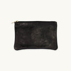 Iridescent Black Metallic Zip Pouch L Size