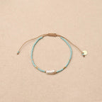 Karuna Pearl Sliding knot Blue Bracelet