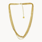 6 Rows Gold chain necklace 