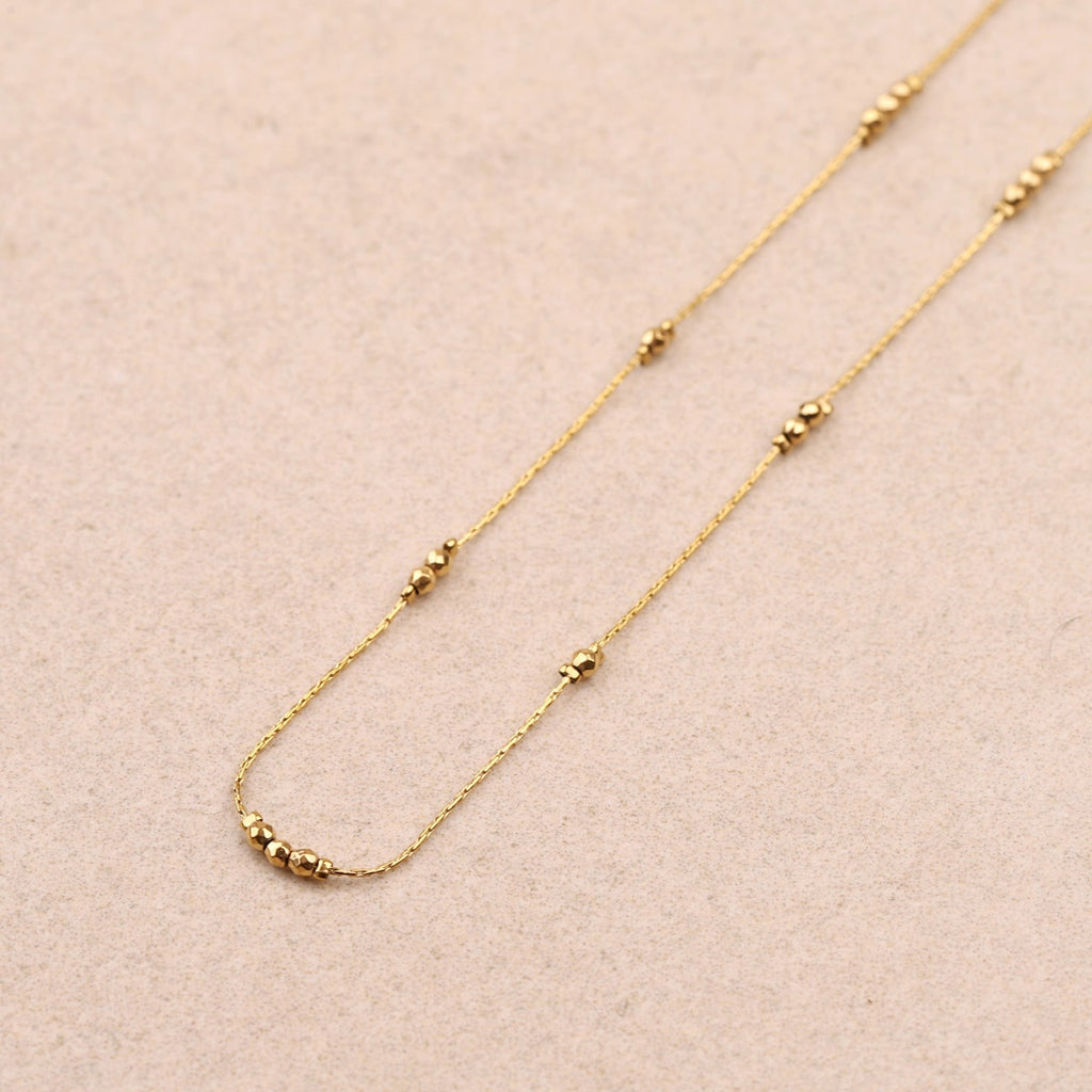 Keryan Sparkling Beads Gold Necklace