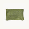 Khaki Metallic Zip Pouch L Size