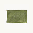 Khaki Metallic Zip Pouch L Size