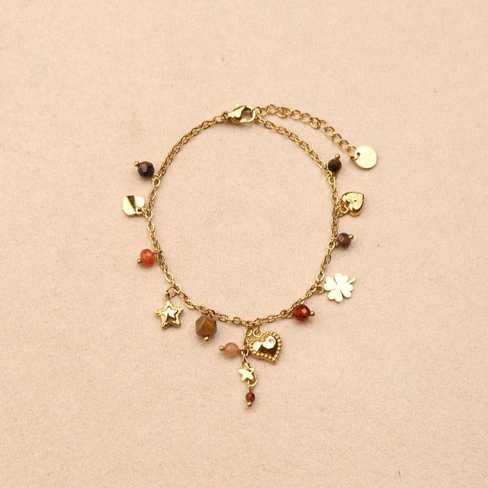 Loryna Tiger's Eye with pendants Bracelet