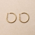 Siana chased texture Creoles Earrings
