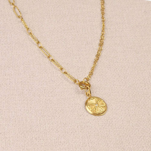 Auralie Clover Half Clip Necklace